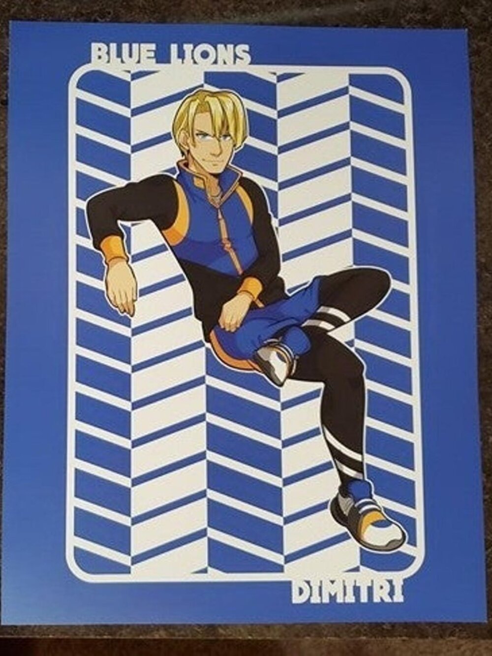 Fire Emblem Game Dimitri Blue Lions Faction Art Print 11In W 14In L